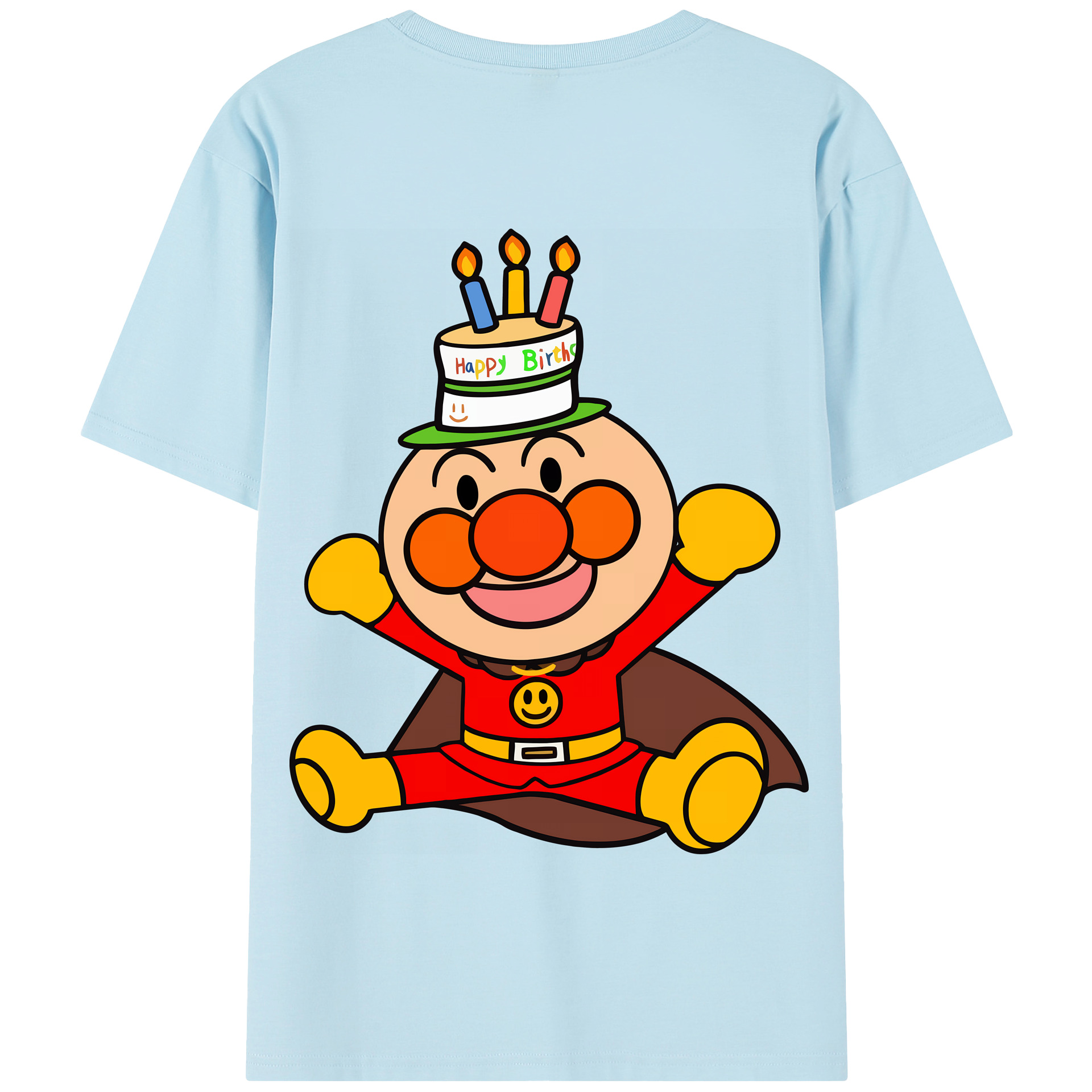 （画像用） アンパンマン Anpanman 綿100％半袖Tシャツ（背面プリント）